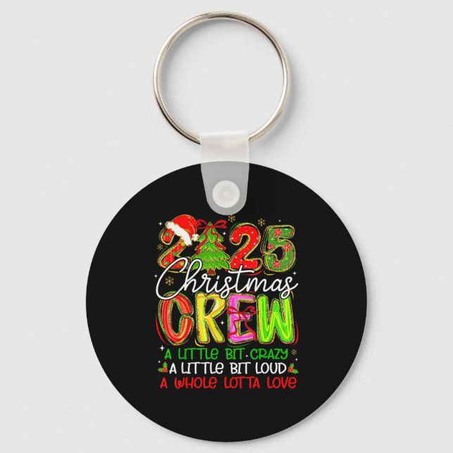 Chaveiro Equipe de Natal de 2025 Um Pouco Louca de Roupa de (Frente)