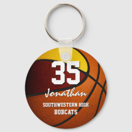 Chaveiro Equipe de ouro Maroon colorido basquetebol masculi
