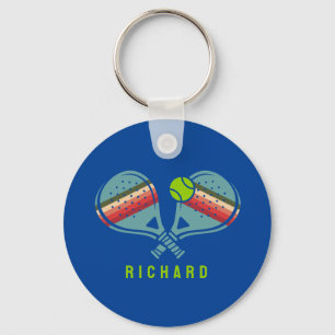 Chaveiro Equipe de Pickleball Paddles Listrados Personaliza
