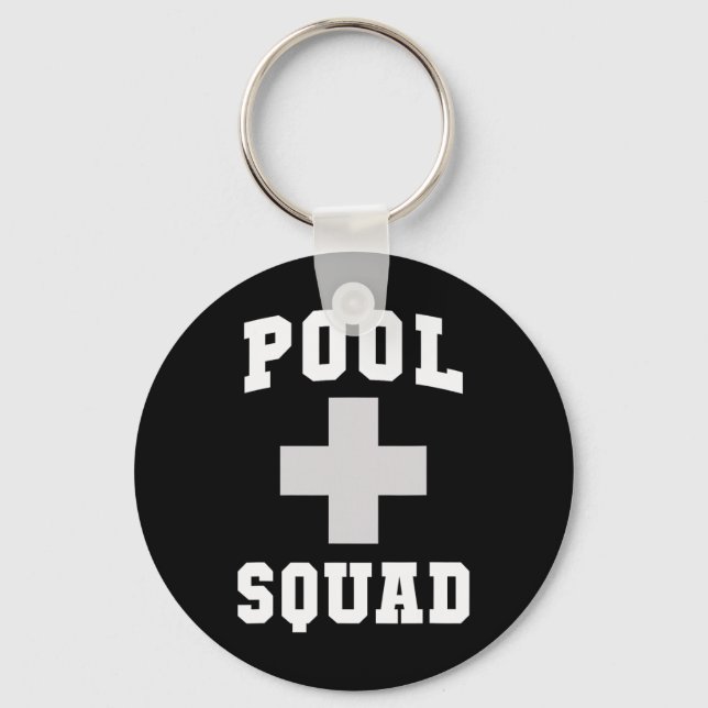 Chaveiro Equipe de piscina fofa salva-vidas despachar salva (Frente)