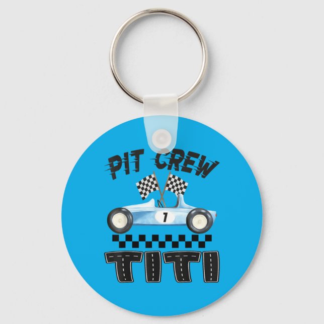 Chaveiro Equipe de Pit Titi Carro de Corrida Menino Anivers (Frente)