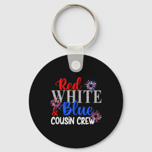 Chaveiro Equipe de Primos Vermelho Branco e Azul para o 4 d