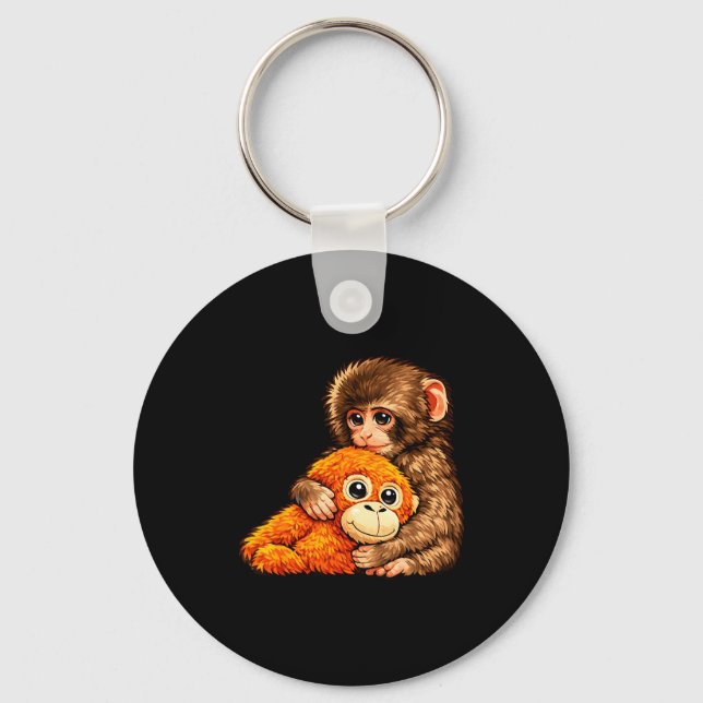 Chaveiro Equipe de soco soca macaco bebê fofo  (Frente)