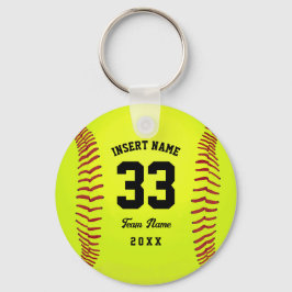 Chaveiro Equipe de Softball de Cotações Motivacionais Perso