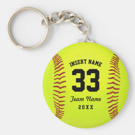 Chaveiro Equipe de Softball tipográfico