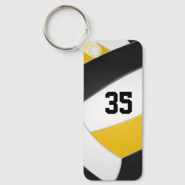 Chaveiro equipe de vôlei de ouro negro colorido criança