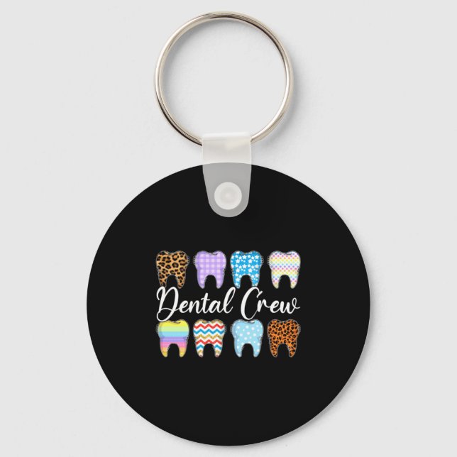 Chaveiro Equipe Dentária Dente de Leopardo Feliz Páscoa (Frente)