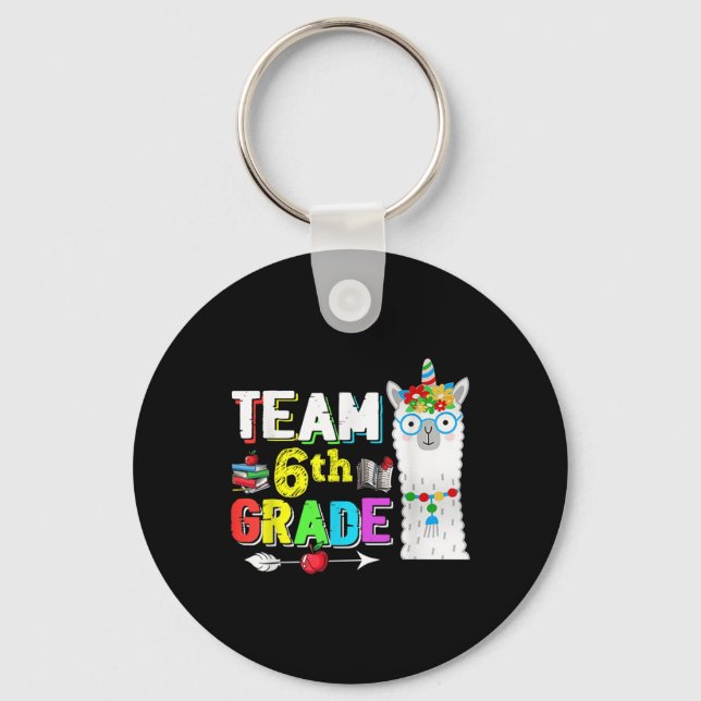 Chaveiro Equipe Divertida 6º Ano Llama Primeiro Dia de Volt (Frente)