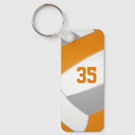 Chaveiro equipe esportiva de voleibol nome cinza laranja