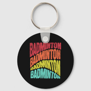 Chaveiro Equipe Esportiva Retro Groovy Vibe Badminton