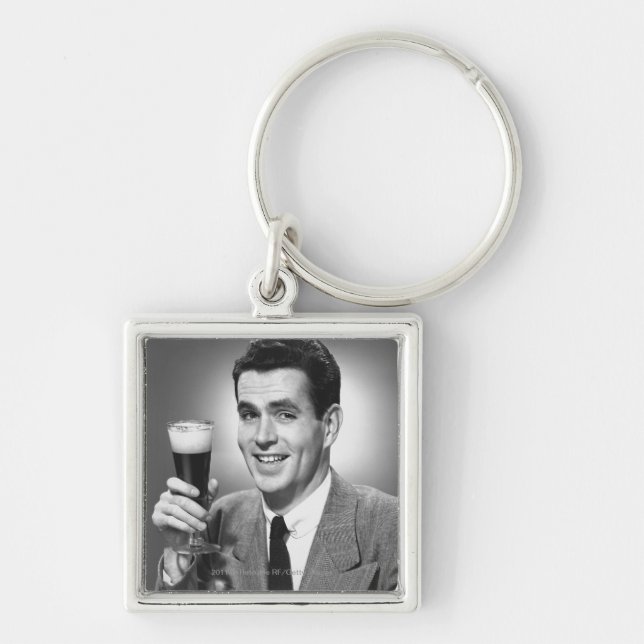 Chaveiro Equipe guardarar o vidro da cerveja no estúdio B&W (Frente)