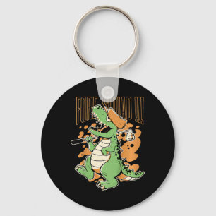 Chaveiro Equipe Infantil T-rex Dinossauro Golfista Gráfico