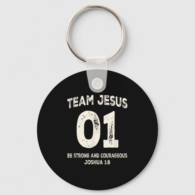 Chaveiro Equipe Jesus 01 Seja Forte Corajoso (Frente)