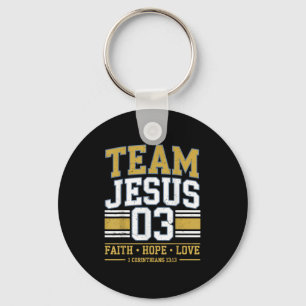 Chaveiro Equipe Jesus 03 Fé Cristã Homens Menina Criança