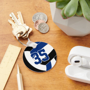 Chaveiro equipe negra azul colorido voleibol