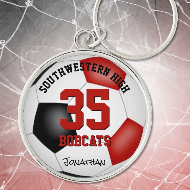 Chaveiro equipe negra vermelha cores meninos meninas nome f (Criador carregado)