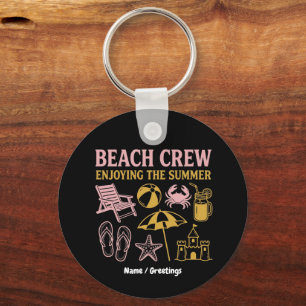Chaveiro Equipe Retro Beach Férias de Verão Gráfico