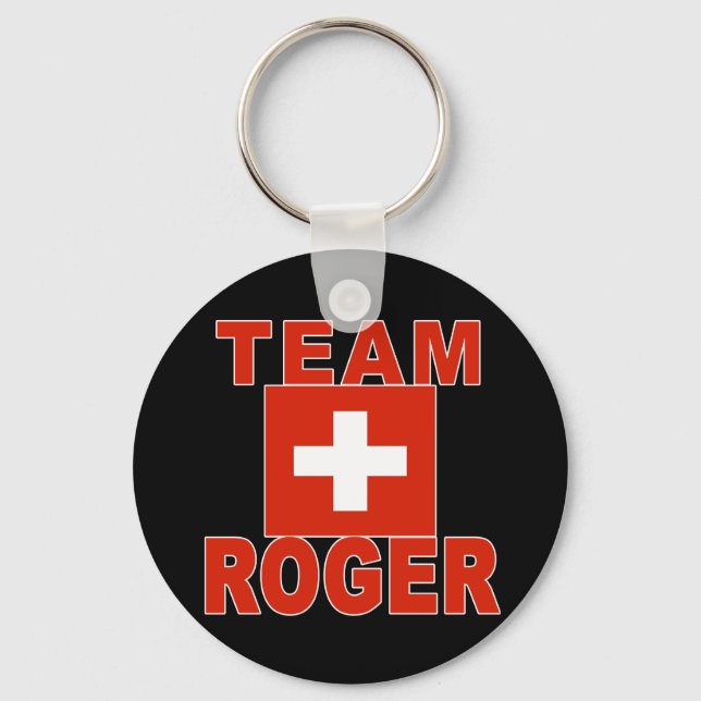 Chaveiro Equipe Roger com bandeira suíça (Frente)