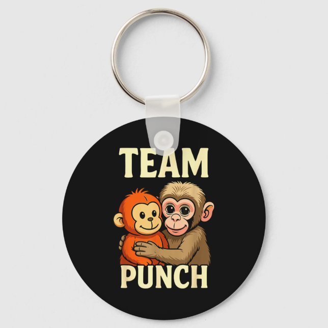Chaveiro Equipe soca bebê macaco e meme de brinquedo fofo  (Frente)