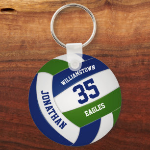 Chaveiro Equipe verde azul colorido vôlei infantil