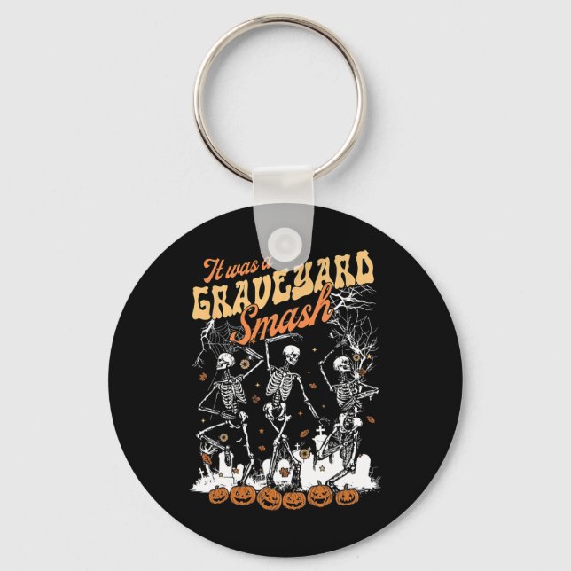 Chaveiro Era Um Graveyard Smash Skeleton Spooky Season Ha (Frente)