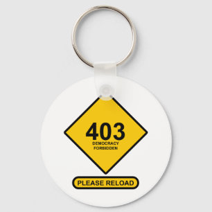 Chaveiro Erro 403: Democracia Proibida