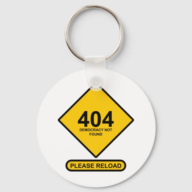 Chaveiro Erro 404: Democracia Não Encontrada (Frente)