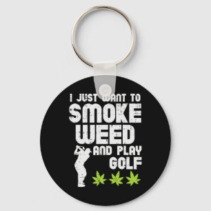 Chaveiro Erva De Fumaça Joga Golfe Golfe ThGolfer Stoner