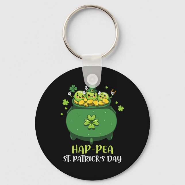 Chaveiro Ervilha Vegana Planta Sed Hap-ervilha Dia de São P (Frente)