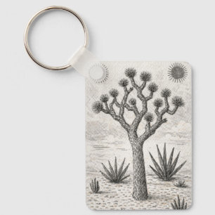 Chaveiro esboço da árvore de joshua arte de esboço do des