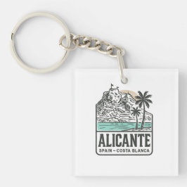 Chaveiro Esboço de Alicante Castelo de Santa Bárbara Costa
