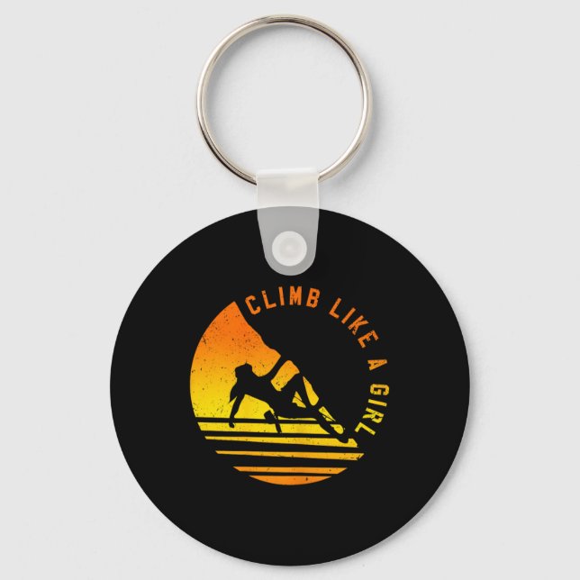 Chaveiro Escalada - Escalar Como Uma Garota Bouldering Esca (Frente)