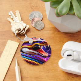 Chaveiro Escalas amarelas e azuis vibrantes para a Cobra