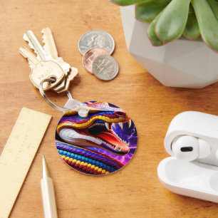 Chaveiro Escalas amarelas e azuis vibrantes para a Cobra