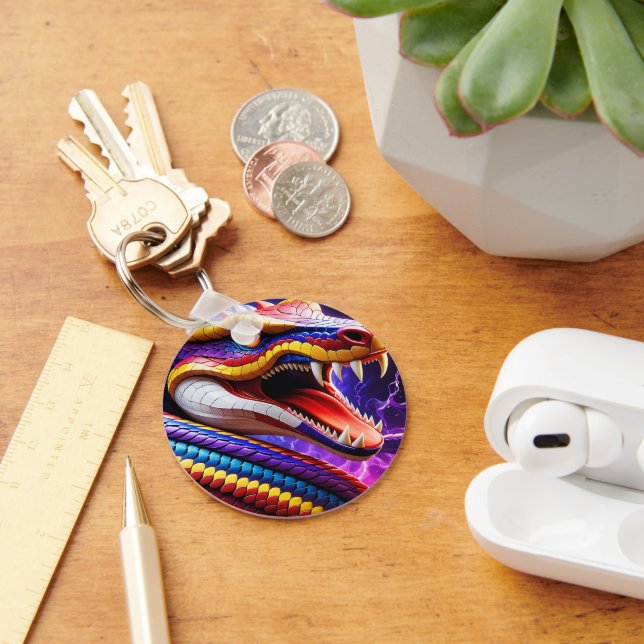 Chaveiro Escalas amarelas e azuis vibrantes para a Cobra (Mesa)