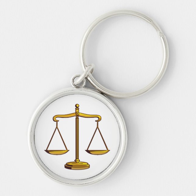 Chaveiro Escalas clássicas de advogados de justiça | (Frente)