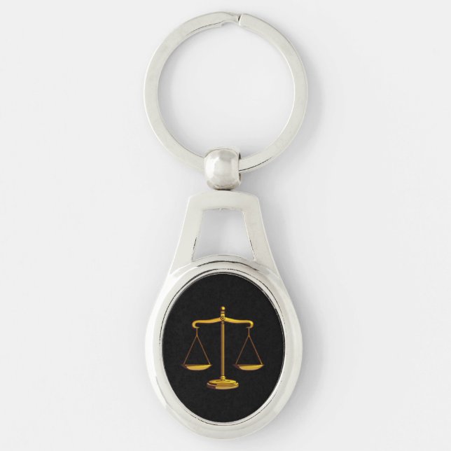 Chaveiro Escalas clássicas de advogados de justiça | (Frente)