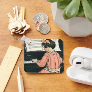 Chaveiro Escalas por Jessie Willcox Smith, Piano Music Girl