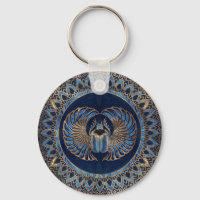 Escaravelho egípcio Dourado e mármore azul