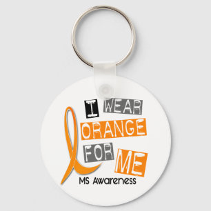 Chaveiro Esclerose múltipla do MS eu visto a laranja para