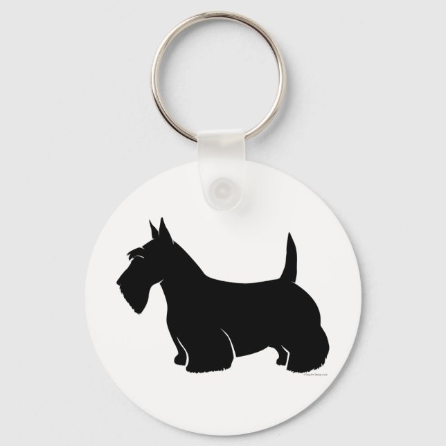Chaveiro Escocês Terrier Classic Silhouette (Frente)