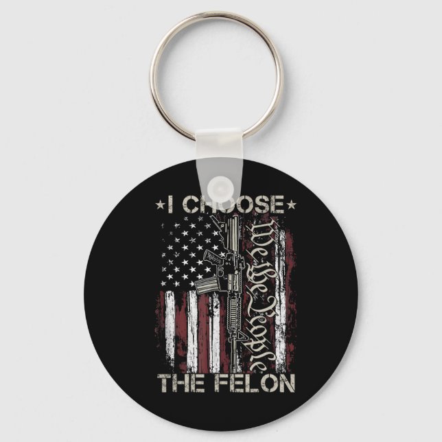 Chaveiro Escolho O Felon Funny Trump 2024 (Frente)