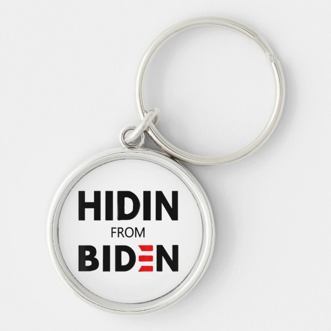 Chaveiro ESCONDIDO DA BIDEN engraçada campanha política Joe (Frente)