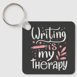 Chaveiro Escrevendo é minha terapia