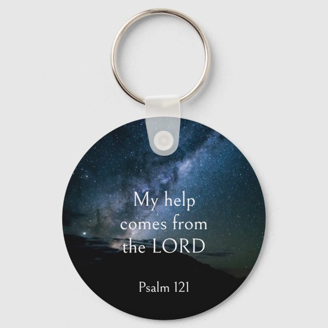 Chaveiro Escritura Conforto Minha Ajuda Vem do Senhor (Frente)