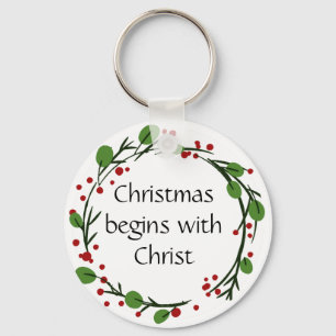 Chaveiro Escritura do Sticker de Escritura de Natal Cristão