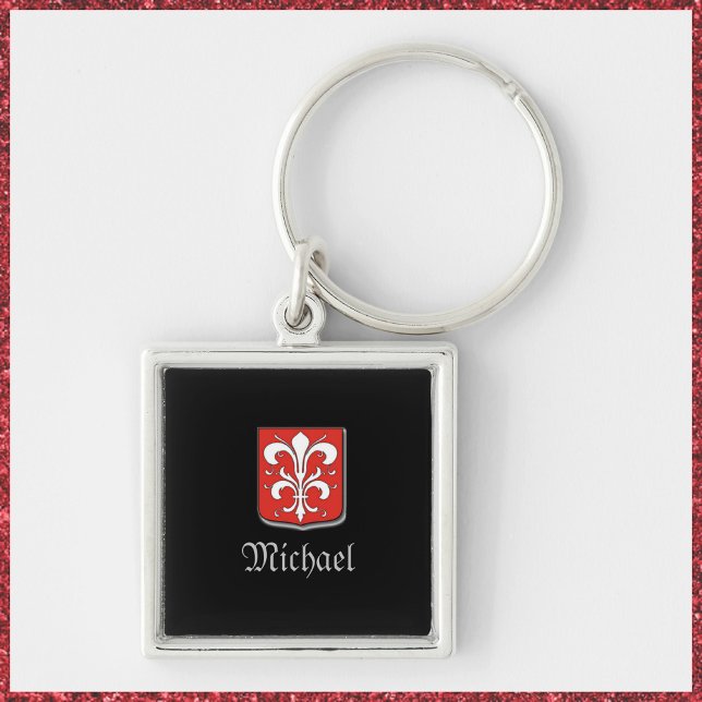 Chaveiro Escudo de Cavaleiro Medieval Vermelho e Preto Masc (Criador carregado)