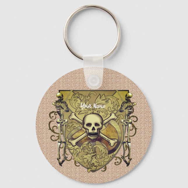 Chaveiro Escudo de Esqueletos (Frente)