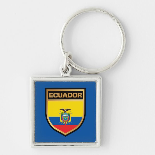 Chaveiro Escudo do Sinalizador do Equador (Frente)
