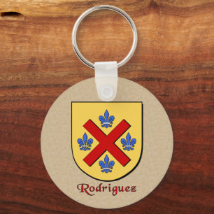 Chaveiro Escudo Histórico do Apelido Espanhol Rodriguez